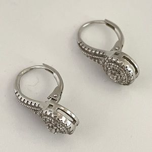 Swarovski crystal leverback earrings